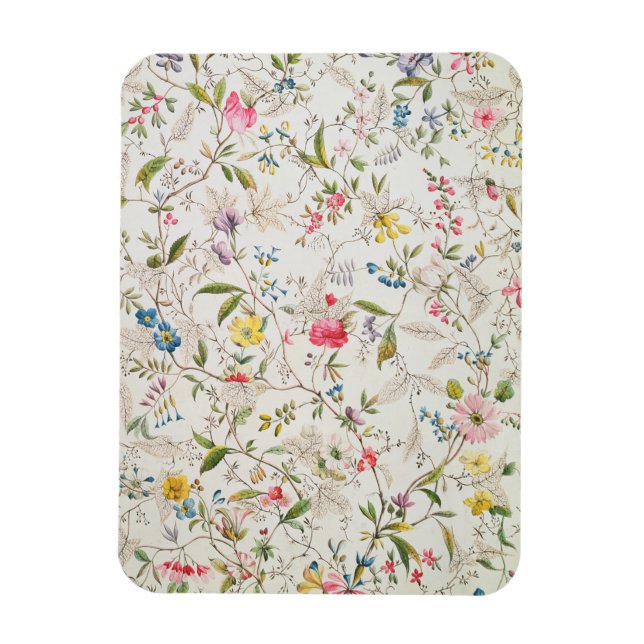 Imán Diseño de flores silvestres para material seda, c. (Vertical)