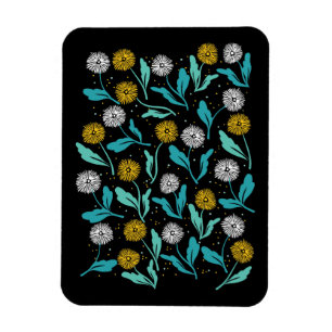 Imán Diseño de flores y hojas de Dandelion