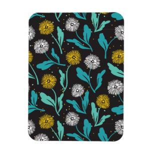 Imán Diseño de flores y hojas de Dandelion