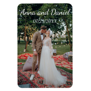 Imán Diseño de Foto de Boda Personalizado