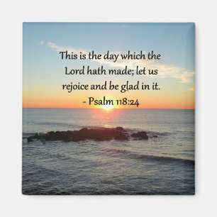 IMÁN DISEÑO DE FOTOGRAFÍAS SUNRISE DE PSALM 118:24