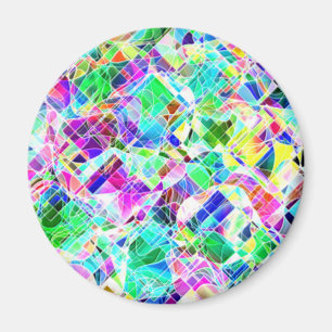 Imán Diseño de fragmentos de color lindo