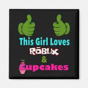 Imán Diseño de Gamer Girl que dice Esta Chica Ama Robux