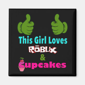 Imán Diseño de Gamer Girl que dice Esta Chica Ama Robux
