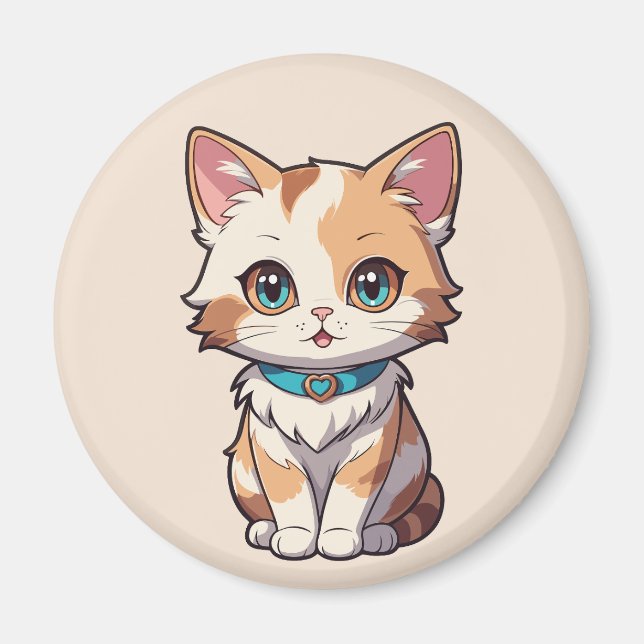 Imán Diseño de gato bonito (Frente)