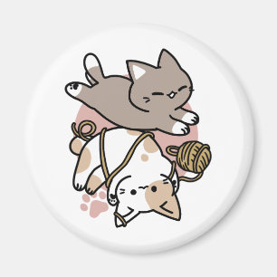 Imán Diseño de Gatos Adorables y Juguetones – Arte Dive