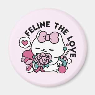 Imán Diseño de gatos de San Valentín lindo - Pelear por