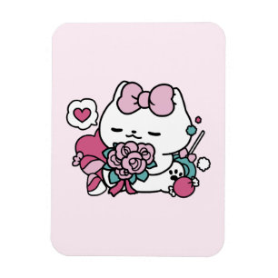 Imán Diseño de gatos de San Valentín lindo - Pelear por