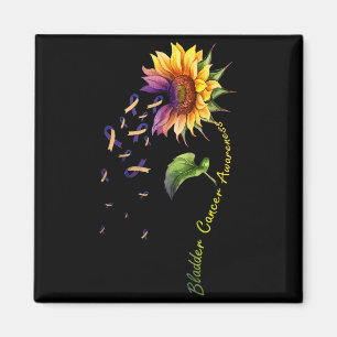 Imán Diseño de girasol de concienciación sobre el cánce