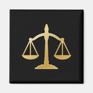 Imán Diseño de Golden Scales of Justice Law