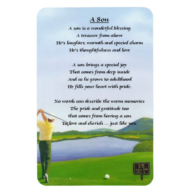 Imán Diseño de golf - Magnet poema Son (Vertical)