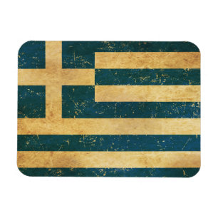 Imán Diseño de Grunge de la bandera griega