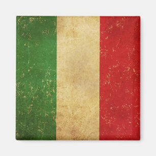 Imán Diseño de Grunge de la bandera italiana