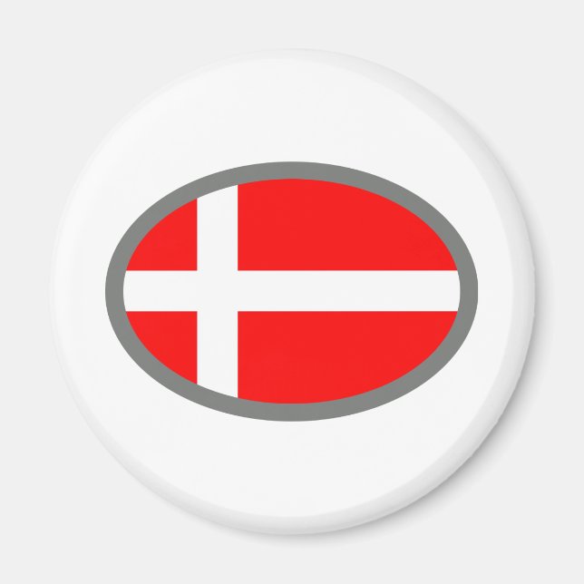 Imán ¡Diseño de Guay con bandera de Dinamarca! (Frente)