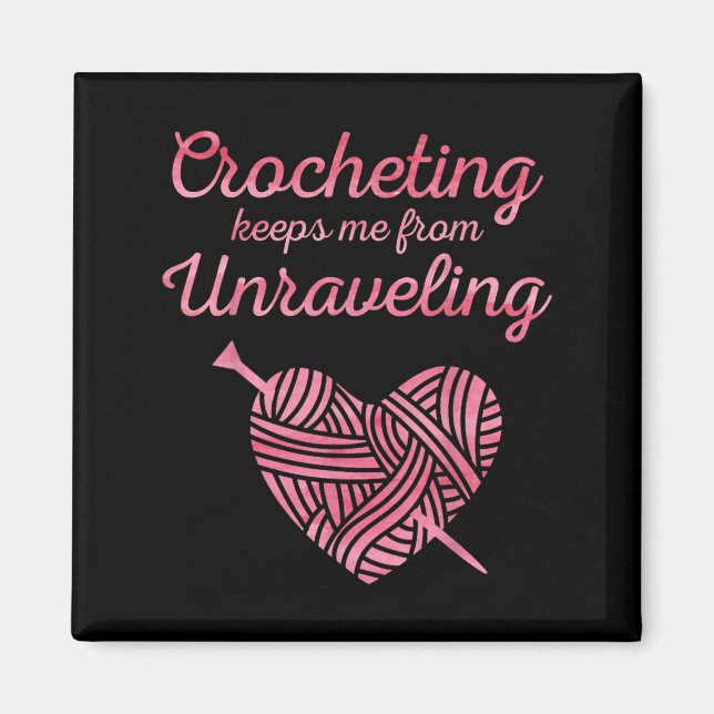 Imán Diseño de Guay Crochet Lover para hombres mujeres  (Frente)