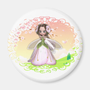 Imán Diseño de hadas de flores 2