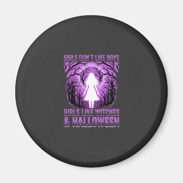 Imán Diseño de Halloween Chicas como Brujas (Frente)