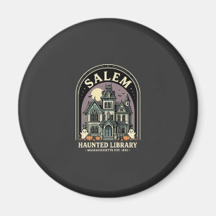 Imán Diseño de Halloween de la Biblioteca Embrujada de