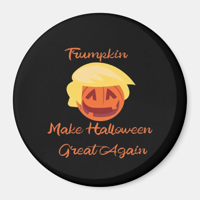 Imán Diseño de Halloween de la calabaza Trumpkin - Spoo (Frente)