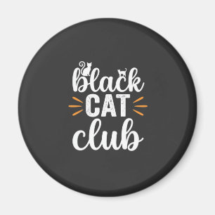Imán Diseño de Halloween del Club Gato Negro