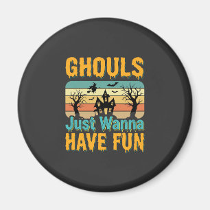 Imán Diseño de Halloween Los fantasmas solo quieren div