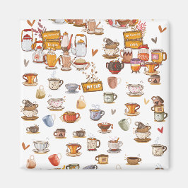 Imán Diseño de hermosos vasos, tetera, tazas y más