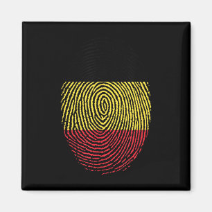 Imán Diseño de huella dactilar de Bélgica en honor al e