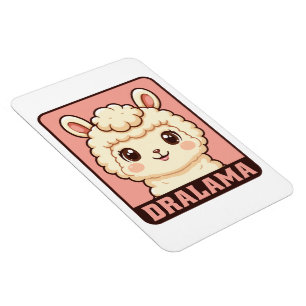 Imán Diseño de ilustración de llama adorable