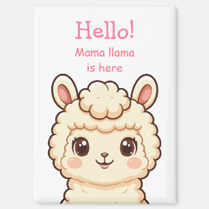 Imán Diseño de ilustración de llama linda
