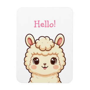 Imán Diseño de ilustración de llama linda