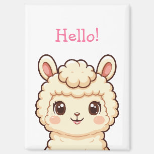 Imán Diseño de ilustración de llama linda