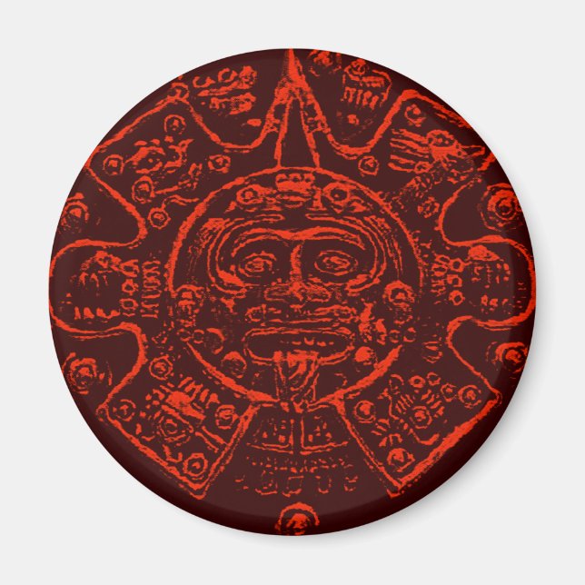 Imán Diseño de imagen del calendario maya (Frente)