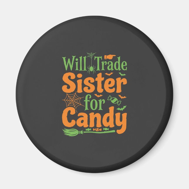 Imán Diseño de intercambio de dulces de hermana de Hall (Frente)