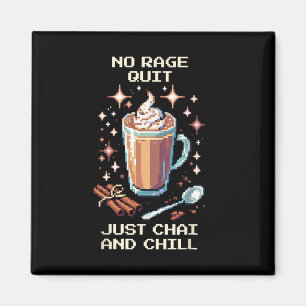Imán Diseño de jugador de arte pixelado Chai sin dejar 