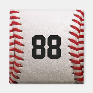 Imán Diseño de jugador de béisbol con número de jersey