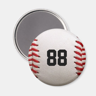 Imán Diseño de jugador de béisbol con número de jersey 