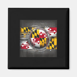 Imán Diseño de jugador de béisbol de Maryland con bande
