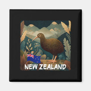Imán diseño de kiwi para amantes de Nueva Zelanda