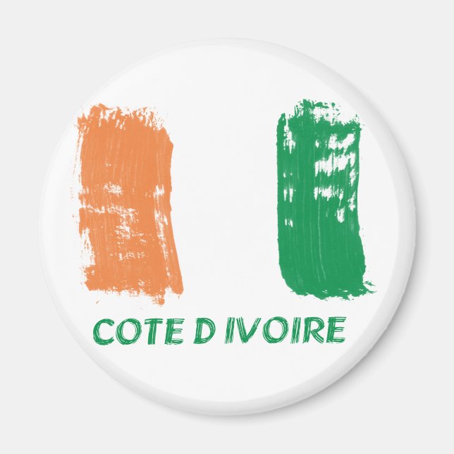 Imán Diseño de la bandera Cote D' Ivore (Frente)