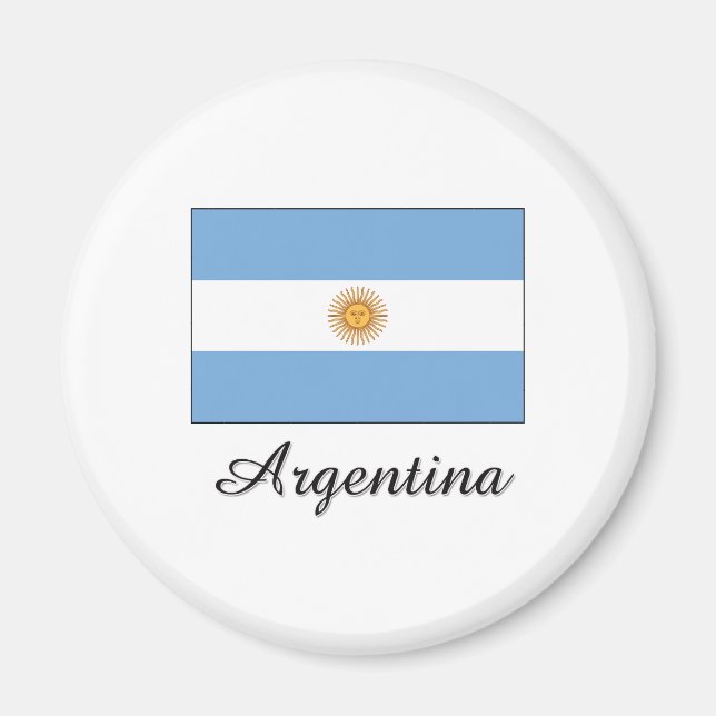Imán Diseño de la bandera de Argentina (Frente)