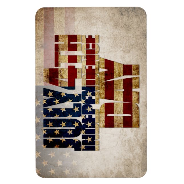 Imán Diseño de la bandera de época del 4 de julio, Día  (Vertical)