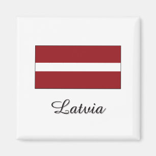 Imán Diseño de la bandera de Letonia