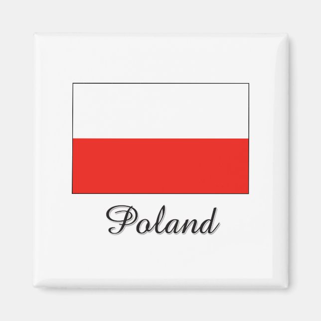 Imán Diseño de la bandera de Polonia (Frente)