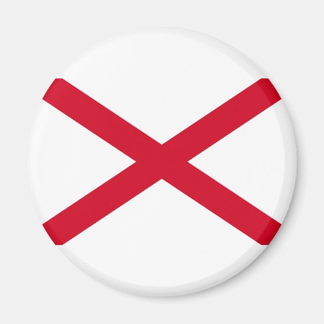 Imán Diseño de la bandera del estado de Alabama (Frente)
