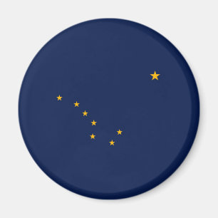 Imán Diseño de la bandera del estado de Alaska