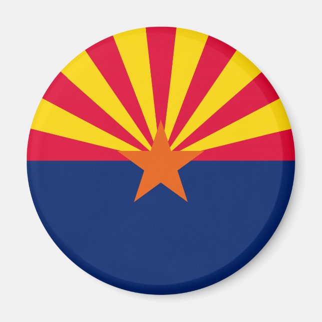 Imán Diseño de la bandera del estado de Arizona (Frente)