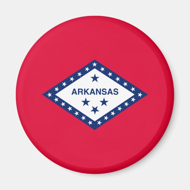 Imán Diseño de la bandera del estado de Arkansas (Frente)