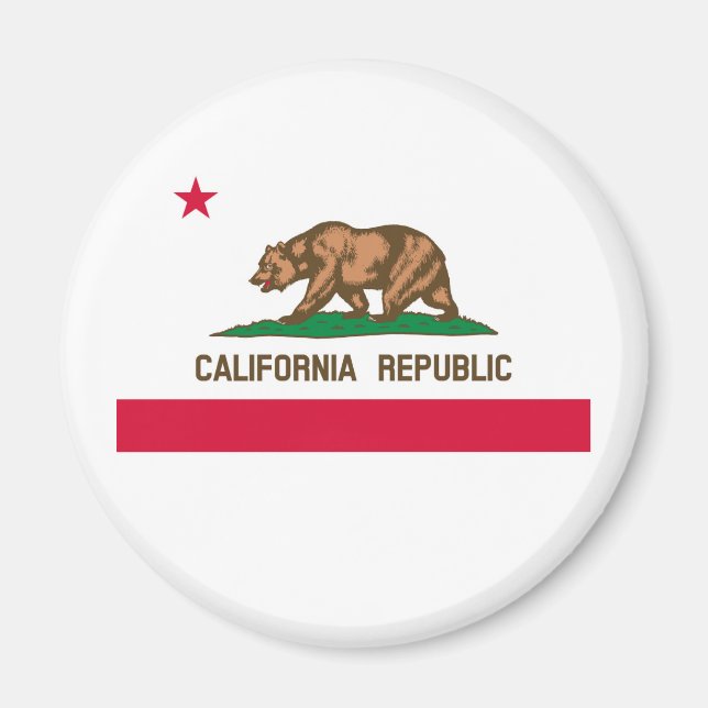 Imán Diseño de la bandera del estado de California (Frente)