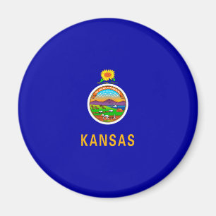 Imán Diseño de la bandera del estado de Kansas