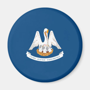 Imán Diseño de la bandera del estado de Louisiana